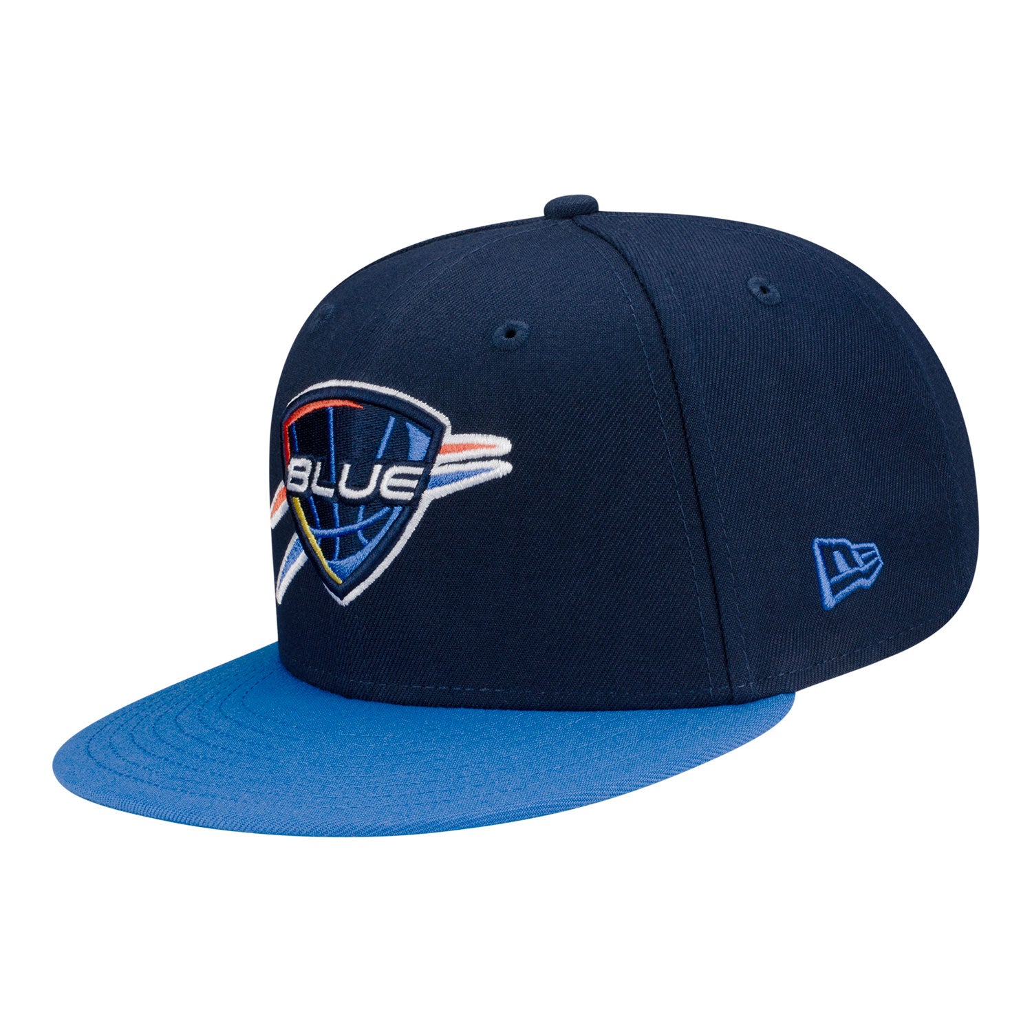 OKC Blue New Era 950 Core Shield Snapback in Blue - Front Left View