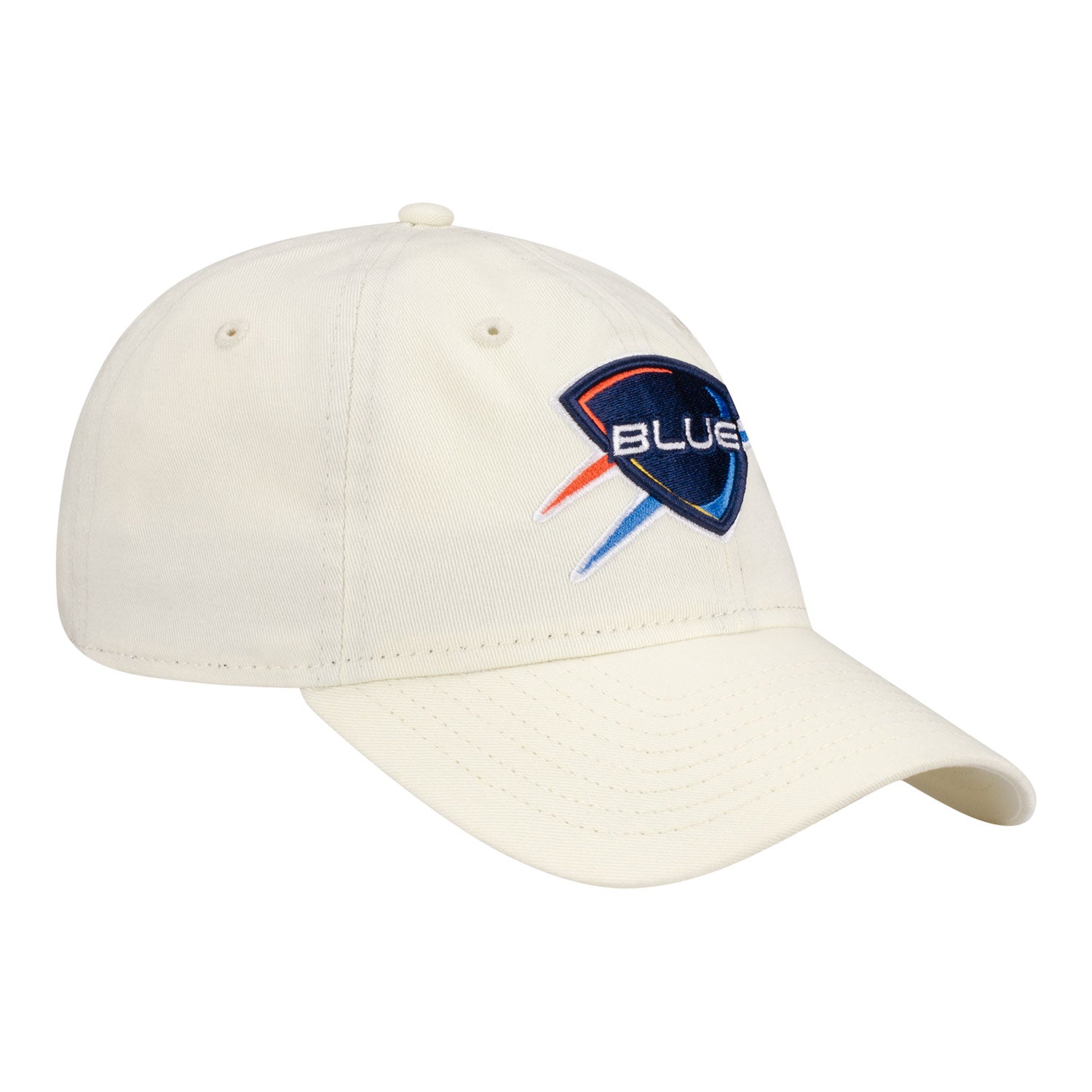 OKC Blue New Era 920 Core Shield Snapback in White - Front Right View