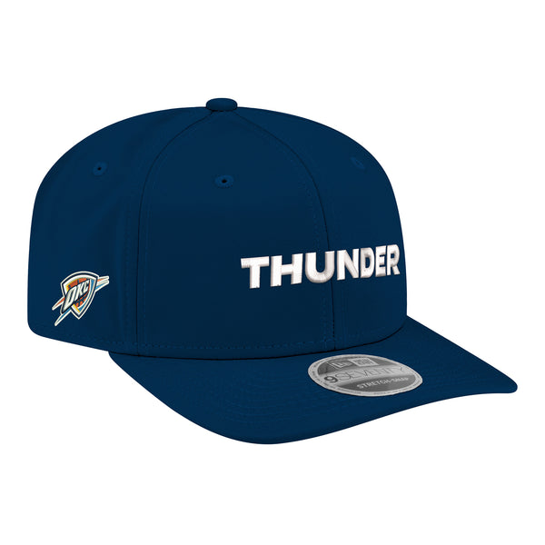 NEW ERA OKC THUNDER TEXT 970SS NAVY SNAPBACK - Side View