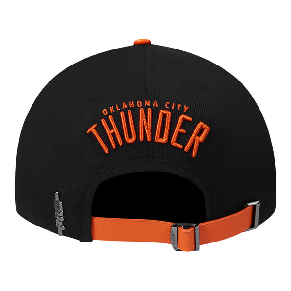 OKC THUNDER PRO STANDARD PEBBLED LEATHER SNAPBACK - Back View