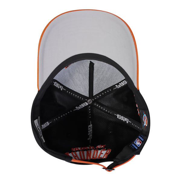 OKC THUNDER PRO STANDARD PEBBLED LEATHER SNAPBACK _ Interior View