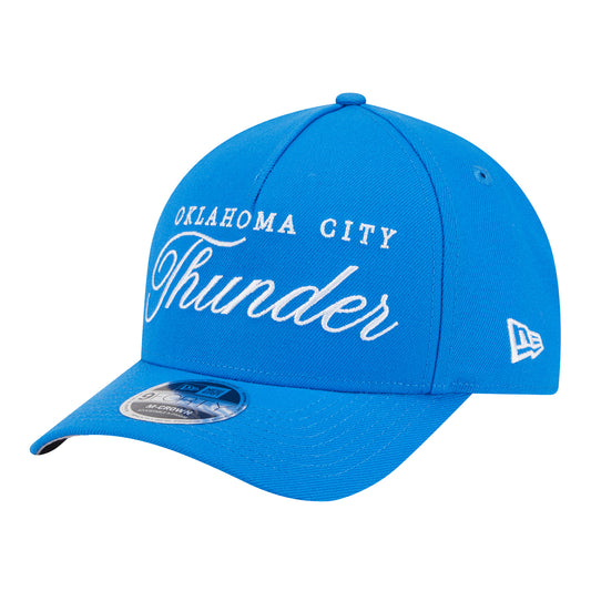 OKC Thunder New Era 2025 Draft 940MC Snapback in Blue - Angled Left View 