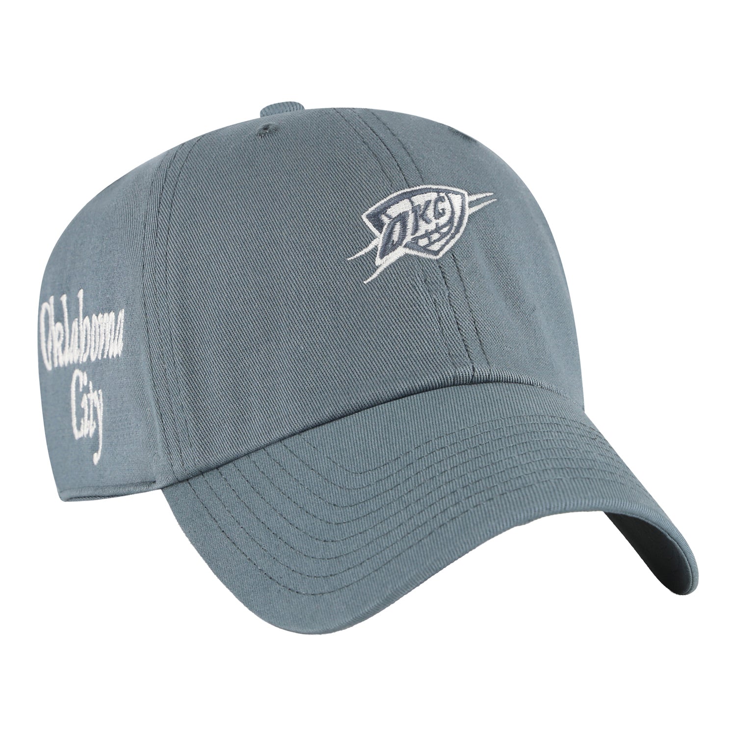 Okc Thunder 47 Brand Foundation Adjustable Clean-Up in Grey - Front Right View