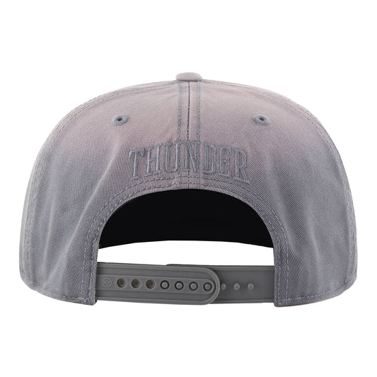 OKC THUNDER 47 BRAND WASHED GREY CAPTAIN SNAPBACK - Back View