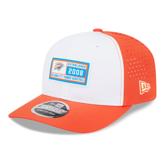 OKC THUNDER NEW ERA 970SS PERFORMANCE SNAPBACK in Orange - Front Left View