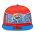 OKC THUNDER NEW ERA SATIN 5950 FITTED HAT in orange - Front View