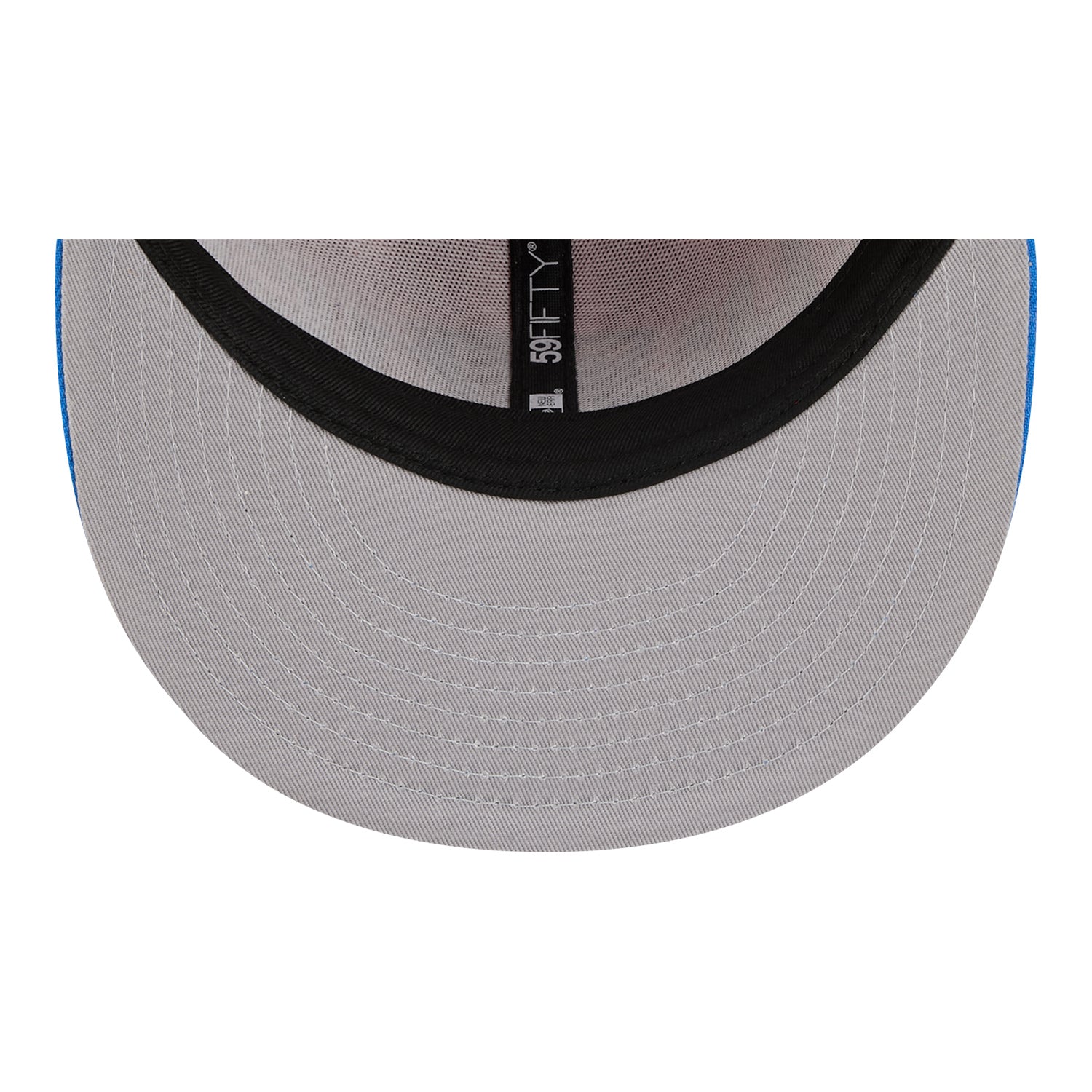 OKC THUNDER NEW ERA SATIN 5950 FITTED HAT in Orange - Underbrim View