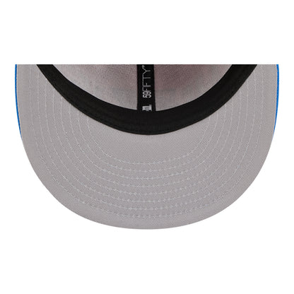 OKC THUNDER NEW ERA SATIN 5950 FITTED HAT in Orange - Underbrim View