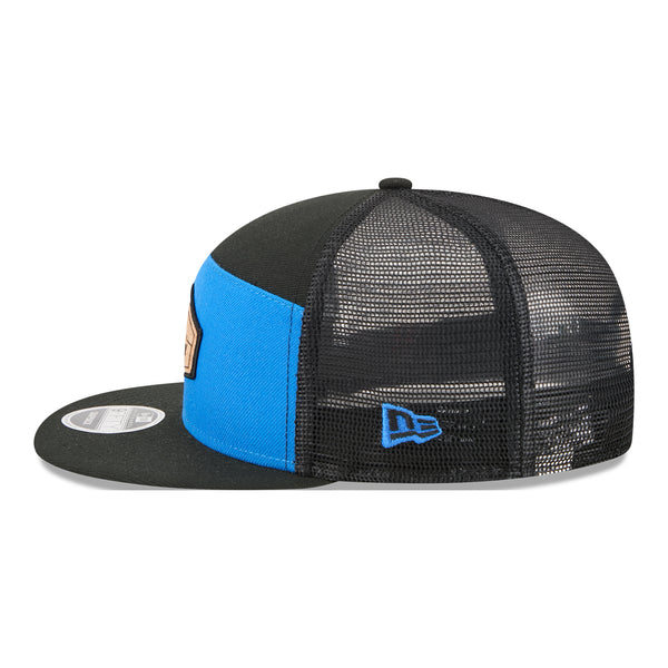 OKC THUNDER NEW ERA 950SP CORK PATCH SNAPBACK in Blue and Black - Left Side View