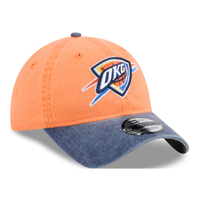 OKC THUNDER NEW ERA 920 WASHED TWO-TONE HAT in Orange - Front Right View