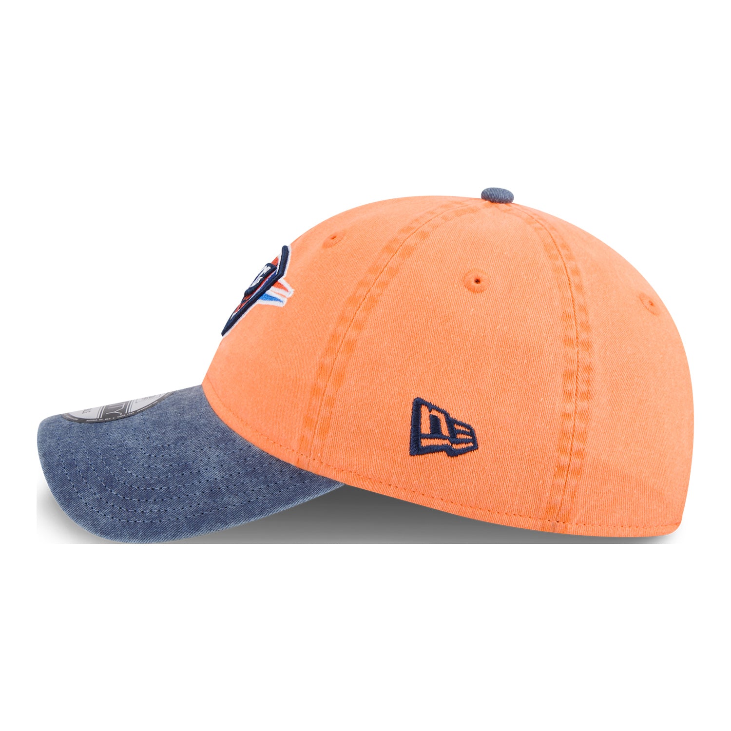 OKC THUNDER NEW ERA 920 WASHED TWO-TONE HAT in Orange - Left Side View
