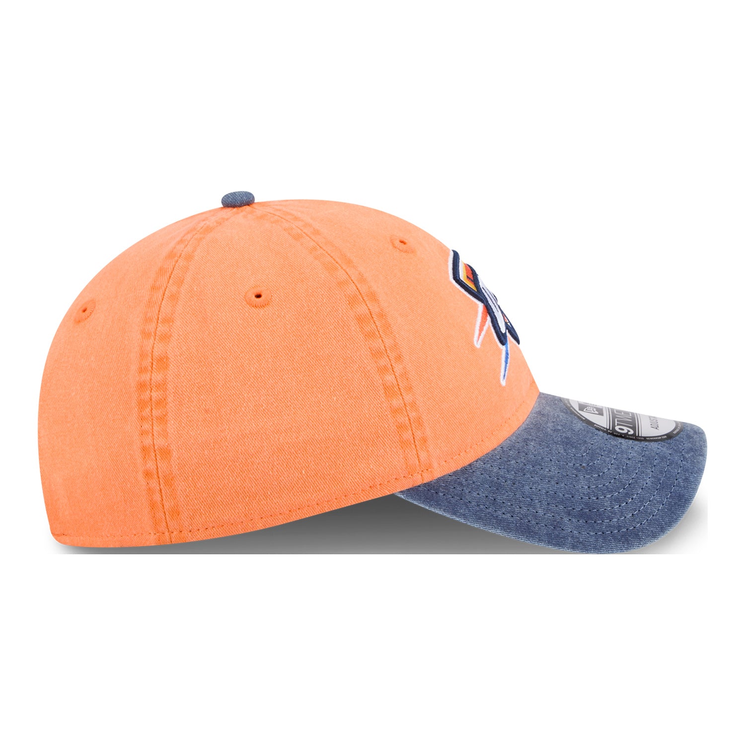 OKC THUNDER NEW ERA 920 WASHED TWO-TONE HAT in Orange - Right Side View