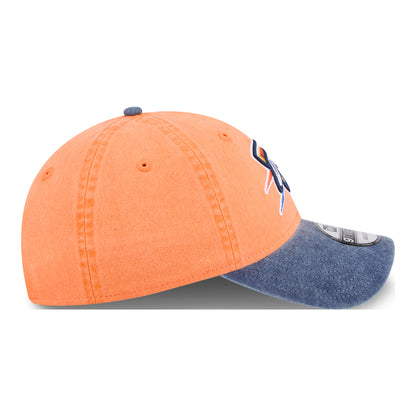 OKC THUNDER NEW ERA 920 WASHED TWO-TONE HAT in Orange - Right Side View