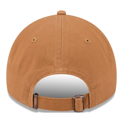 OKC THUNDER NEW ERA 920 FRAYED ADJUSTABLE HAT in Brown -  Back View