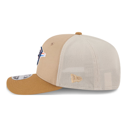 OKC THUNDER NEW ERA 970SS TRUCKER TWO-TONE HAT in Brown - Left Side View