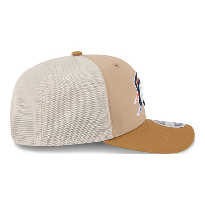 OKC THUNDER NEW ERA 970SS TRUCKER TWO-TONE HAT in Brown - Right Side View