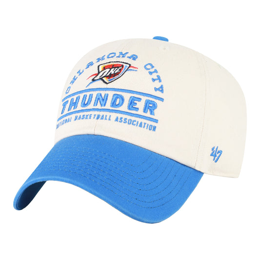 OKC THUNDER 47 BRAND WINDHAM CLEAN UP HAT in White - Front Left View