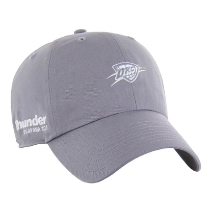 OKC THUNDER 47 BRAND CLEAN UP GREY FOUNDATION HAT in Grey - Front Right Angle 