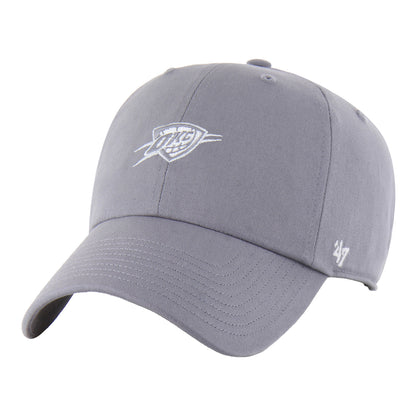 OKC THUNDER 47 BRAND CLEAN UP GREY FOUNDATION HAT in Grey - Front Left Angle 