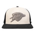 OKC THUNDER PRO STANDARD FRENCH TERRY PINCH SNAPBACK in White and Black - Front View