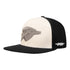 OKC THUNDER PRO STANDARD FRENCH TERRY PINCH SNAPBACK in White and Black - Front Left View
