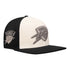 OKC THUNDER PRO STANDARD FRENCH TERRY PINCH SNAPBACK in White and Black - Front Right View
