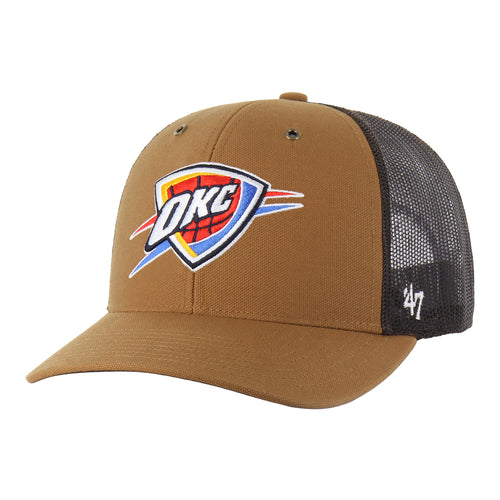OKC THUNDER 47 BRAND CARHARTT BROWN TRUCKER