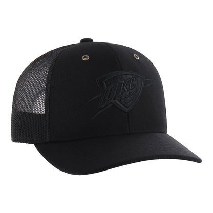 OKC THUNDER 47 BRAND CARHARTT BLACK TRUCKER in Black - Front Right View