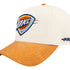 OKC THUNDER PRO STANDARD SUEDE PRO PINCH SNAPBACK in orange - Front Left View 