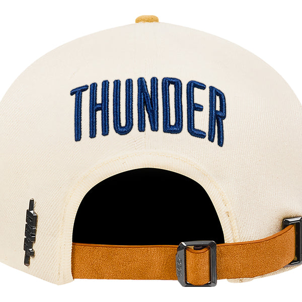 OKC THUNDER PRO STANDARD SUEDE PRO PINCH SNAPBACK in orange - Back View