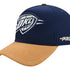 OKC THUNDER PRO STANDARD SUEDE PRO PINCH NAVY SNAPBACK in Navy - Left View