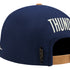 OKC THUNDER PRO STANDARD SUEDE PRO PINCH NAVY SNAPBACK in Navy - Back View