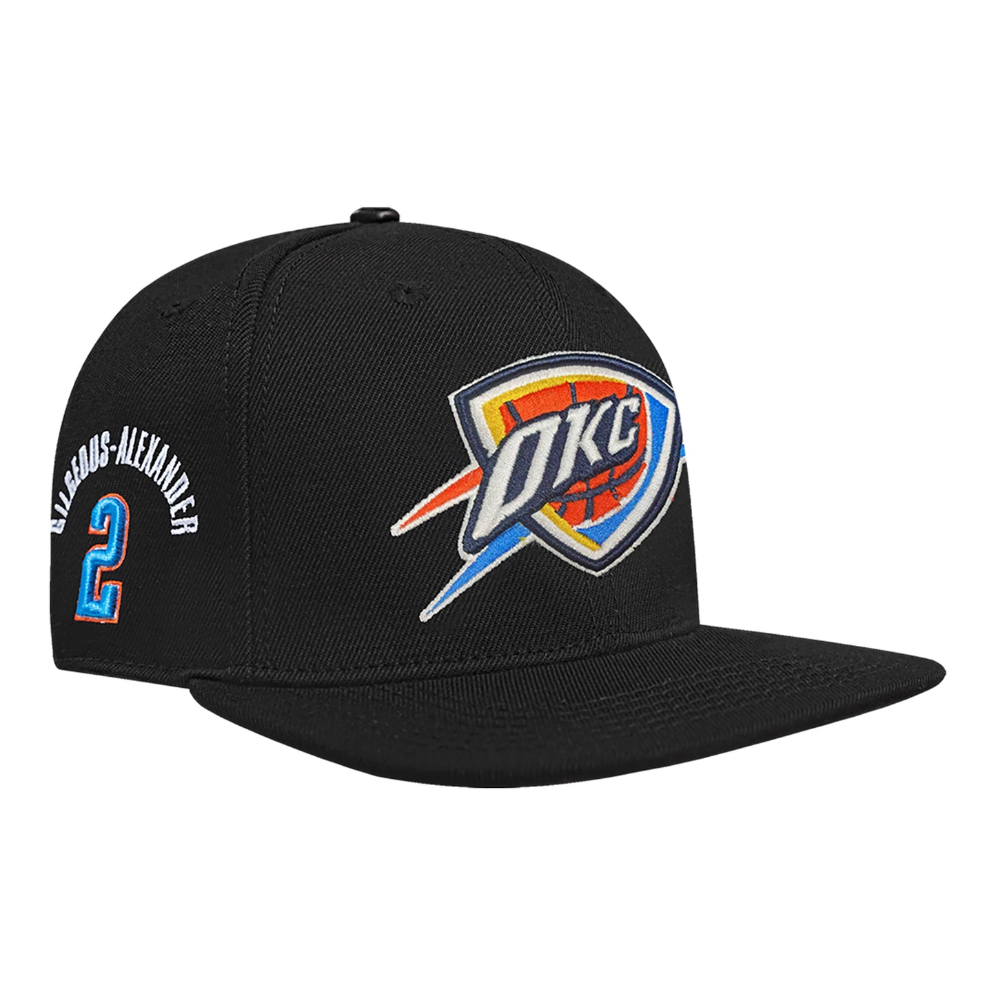 OKC THUNDER PRO STANDARD SHAI GILGEOUS-ALEXANDER N&N HAT in Black - Front Right View