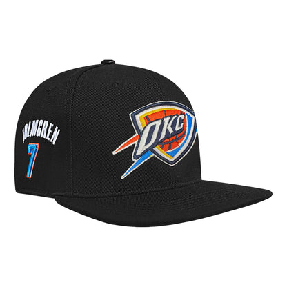 OKC THUNDER PRO STANDARD CHET HOLMGREN N&N HAT in black - front right view