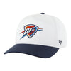 OKC Thunder 47 Brand Two-Tone Hitch Snapback in White - Front View