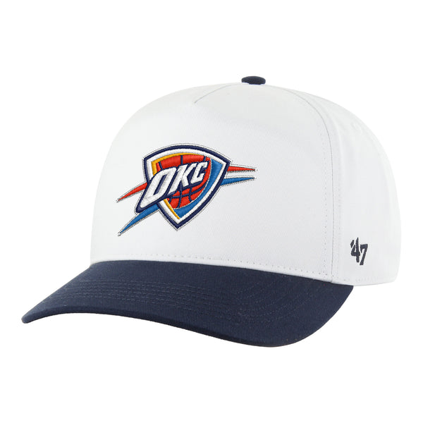 OKC Thunder 47 Brand Two-Tone Hitch Snapback in White - Front View