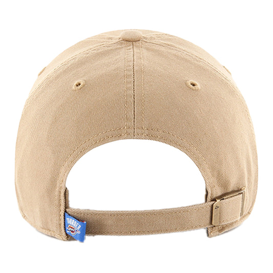 OKC Thunder 47 Brand Khaki Clean Up Adjustable Hat - Back View
