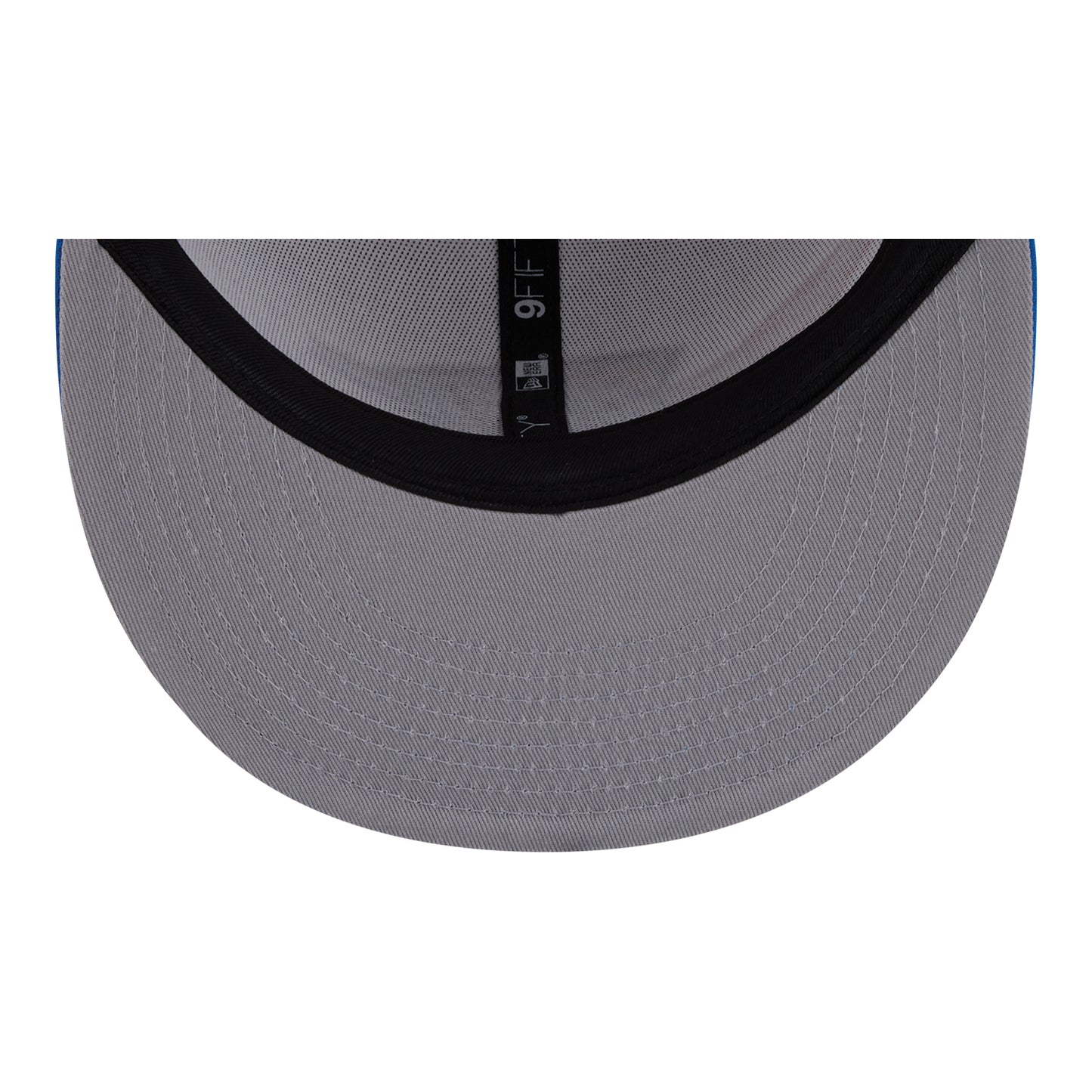 OKC Thunder New Era 9Fifty Swept Snap Hat in White - Underbrim View