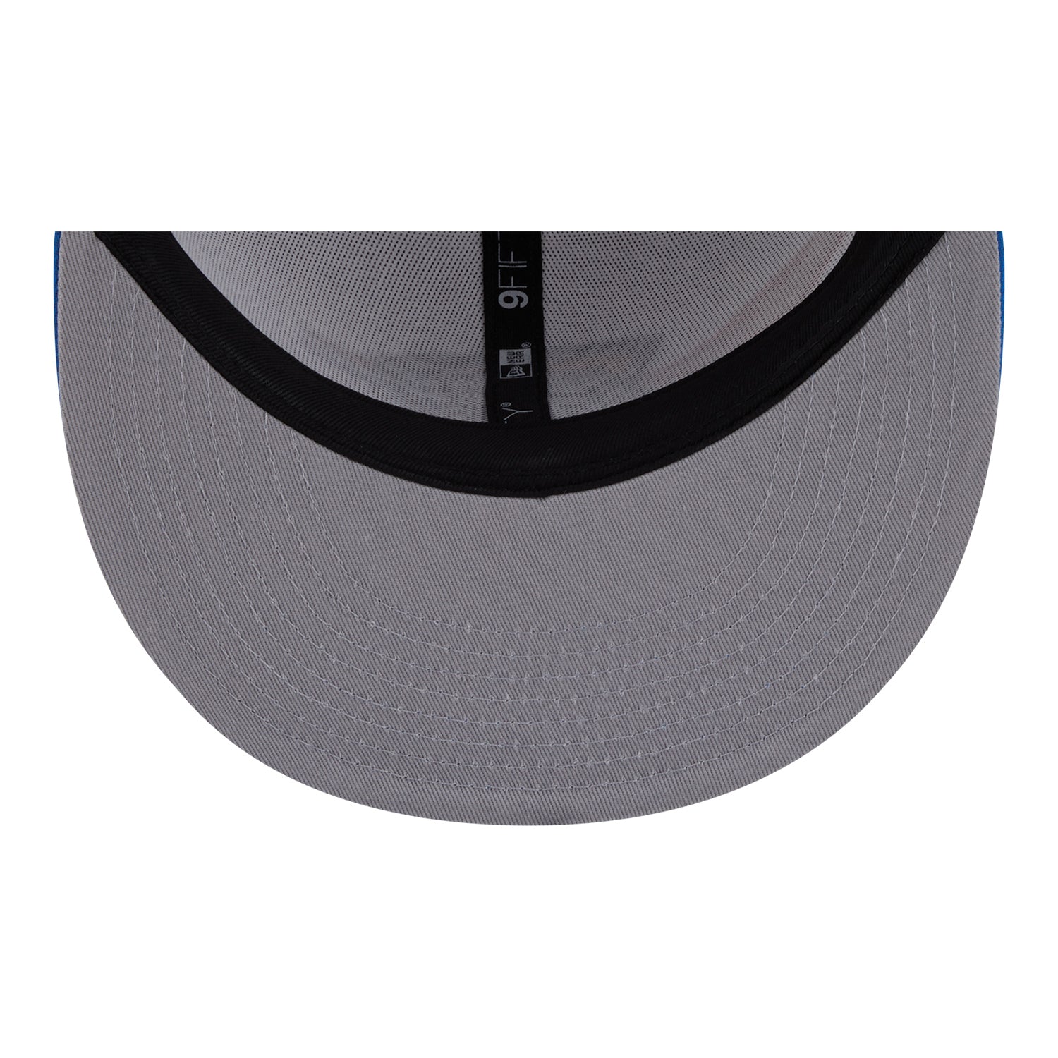 OKC Thunder New Era 9Fifty Swept Snap Hat in White - Underbrim View