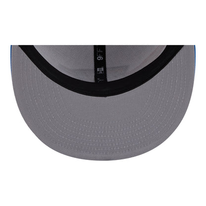 OKC Thunder New Era 9Fifty Swept Snap Hat in White - Underbrim View