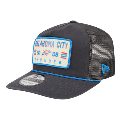 OKC Thunder New Era 19Twenty Washed Rope Snapback Hat in Black - Front Left View