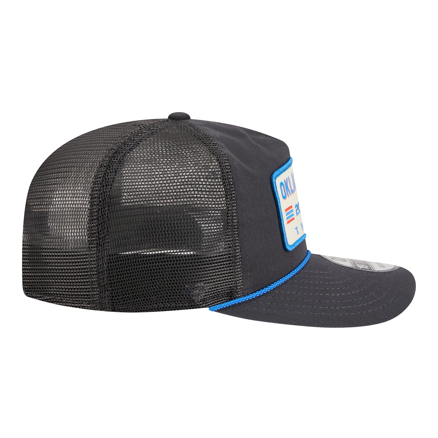 OKC Thunder New Era 19Twenty Washed Rope Snapback Hat in black - Right Side View