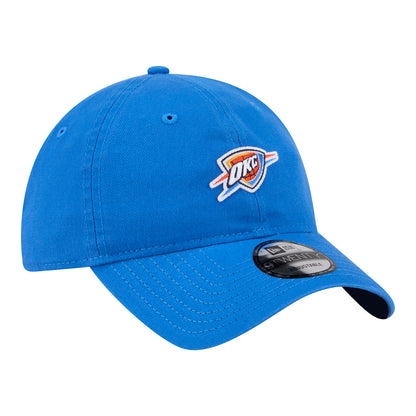 OKC Thunder New Era 9Twenty Micro Logo Adjustable Hat in Blue - Front Right View