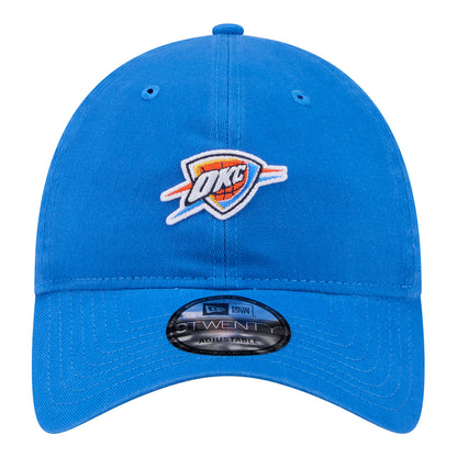 OKC Thunder New Era 9Twenty Micro Logo Adjustable Hat in Blue - Front View