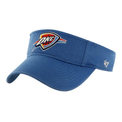 OKC Thunder 47 Brand Primary Clean Up Visor in Blue - Front Left View