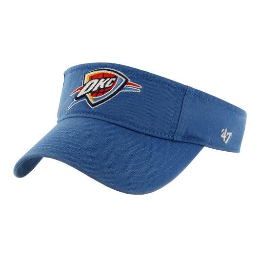 OKC Thunder 47 Brand Primary Clean Up Visor in Blue - Front Left View