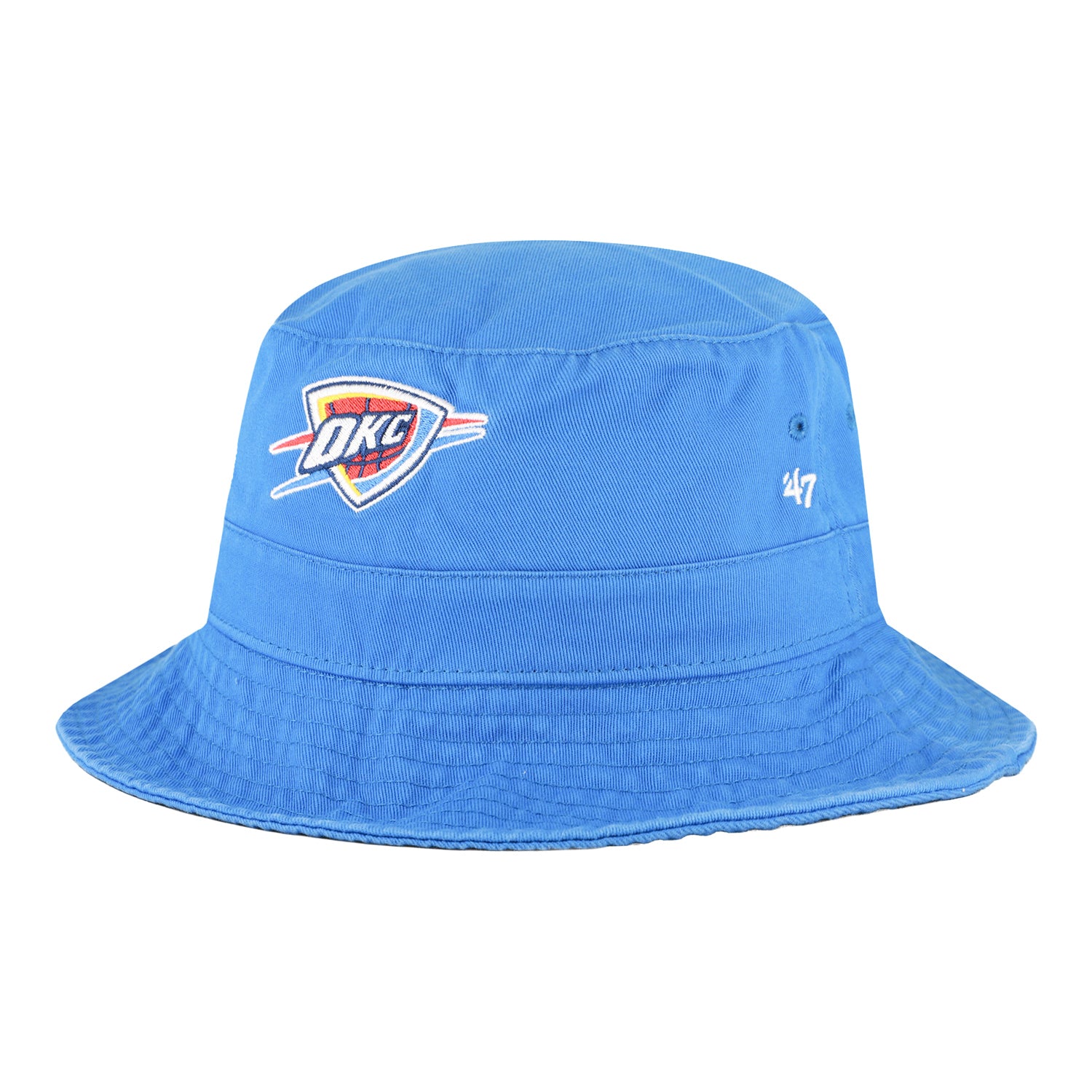 OKC Thunder 47 Brand Primary Bucket Hat in Blue - Front View