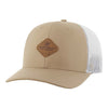 OKC Thunder 47 Brand Huskin Patch Trucker Hat in Tan - Front View