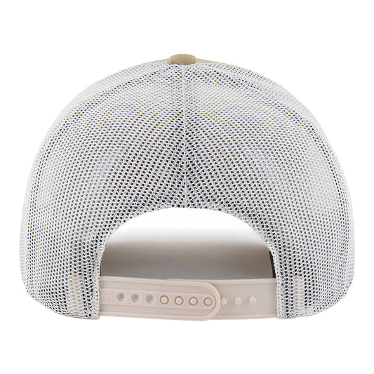 OKC Thunder 47 Brand Huskin Patch Trucker Hat in Tan - Back View