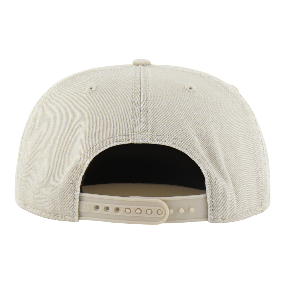 OKC Thunder 47 Brand Washed Captain Snap Hat in White - Back View